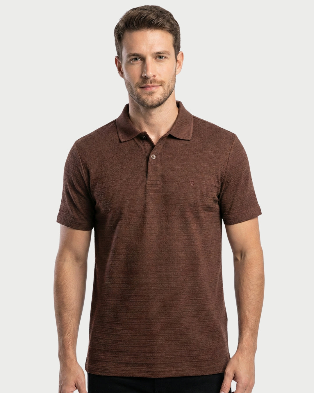 T-Shirt Polo Marrom