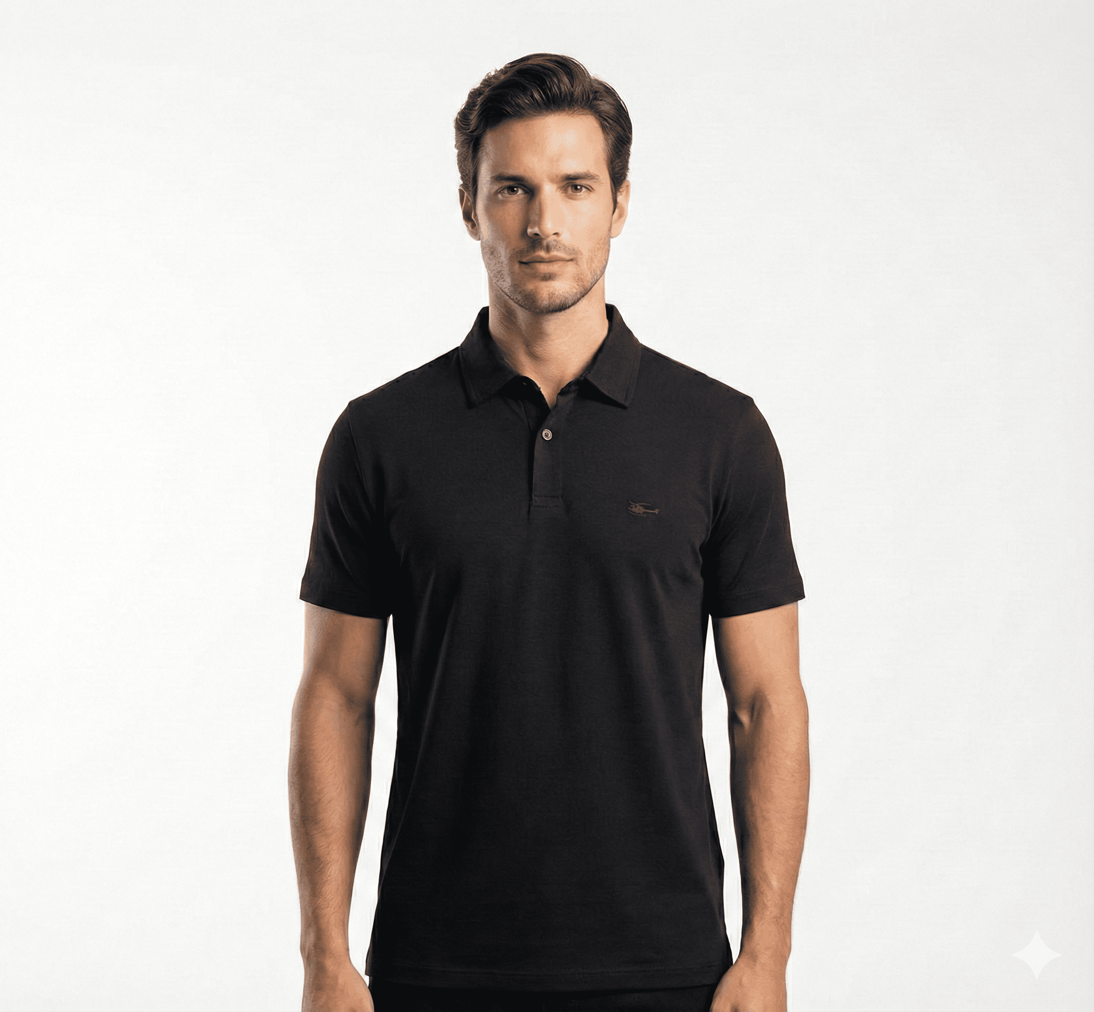 Camisa Polo Sallo Jeans Preta