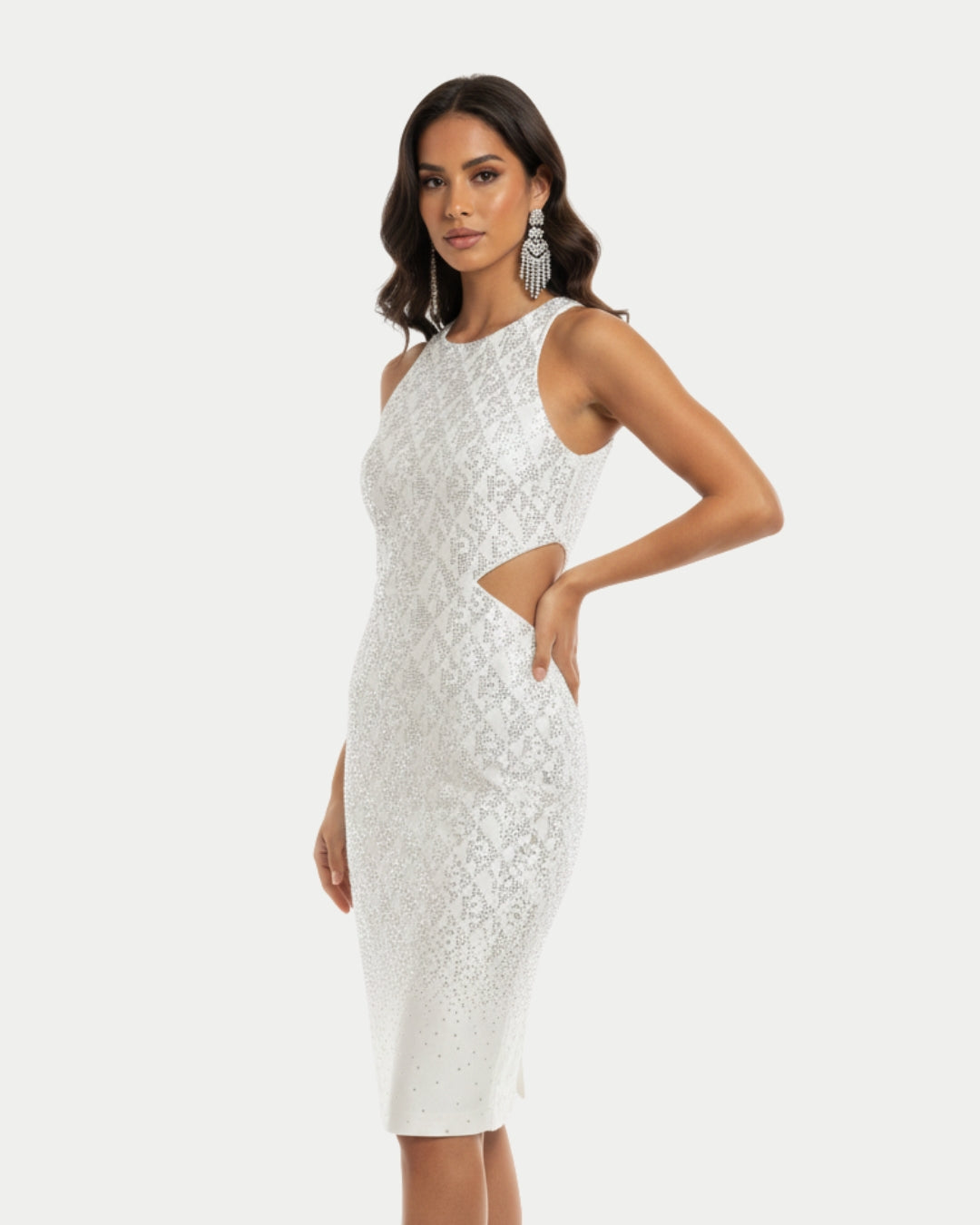 Vestido Curto com Cut Off Shine