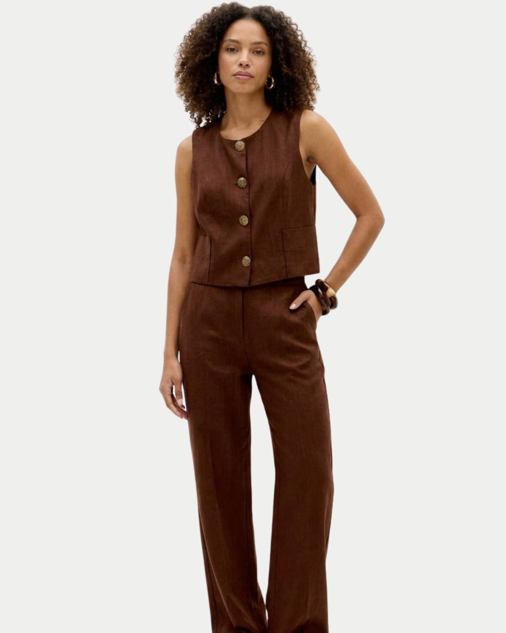 Colete Alfaiataria com Linho