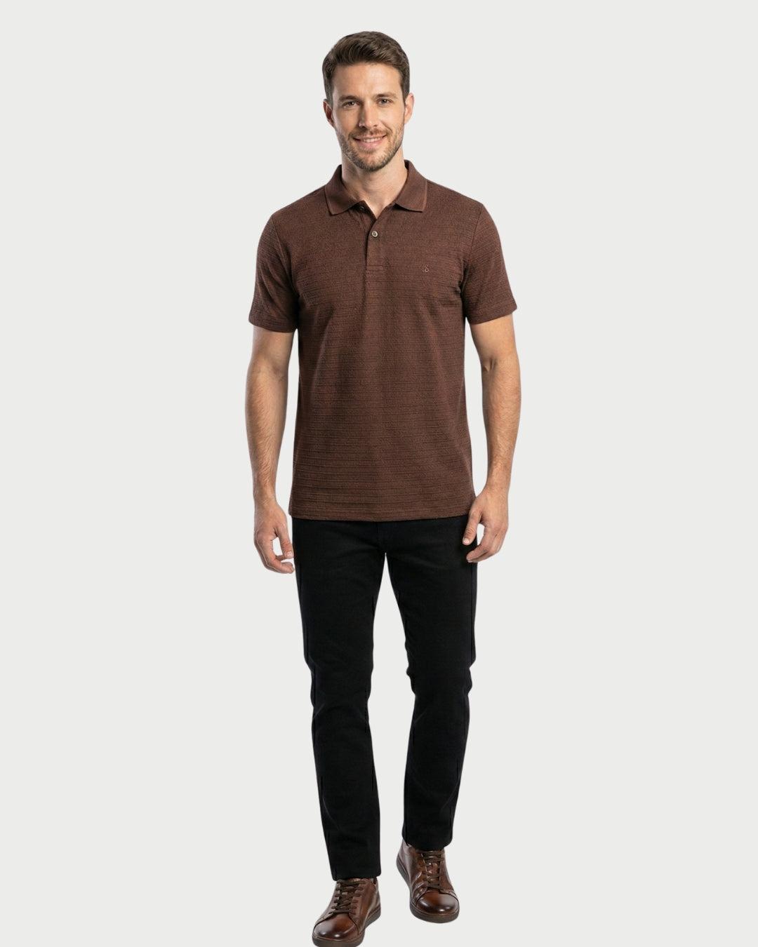 T-Shirt Polo Marrom
