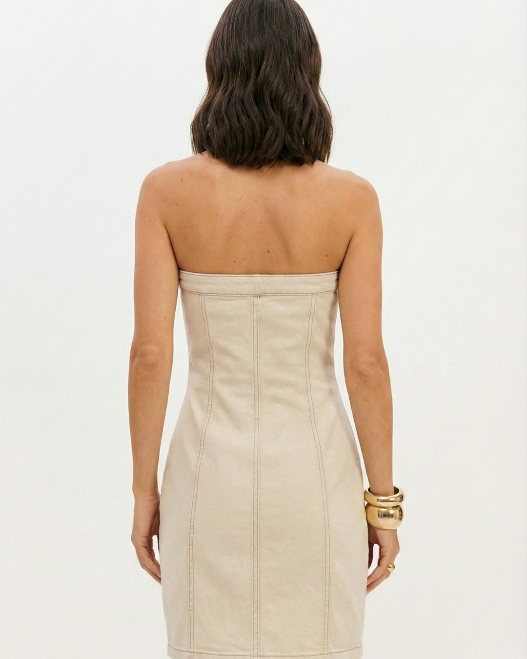 Vestido Curto Sem Alças