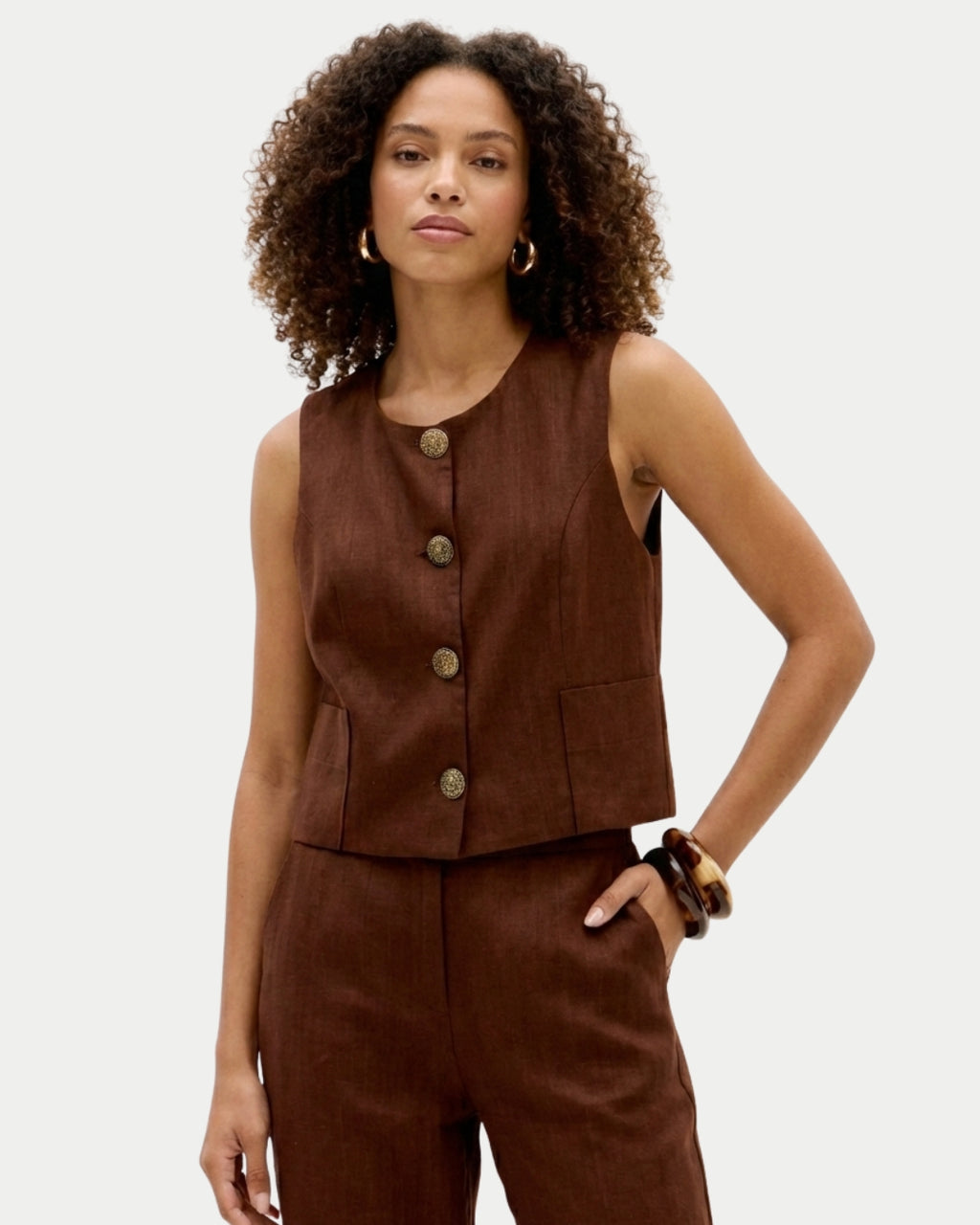 Colete Alfaiataria com Linho