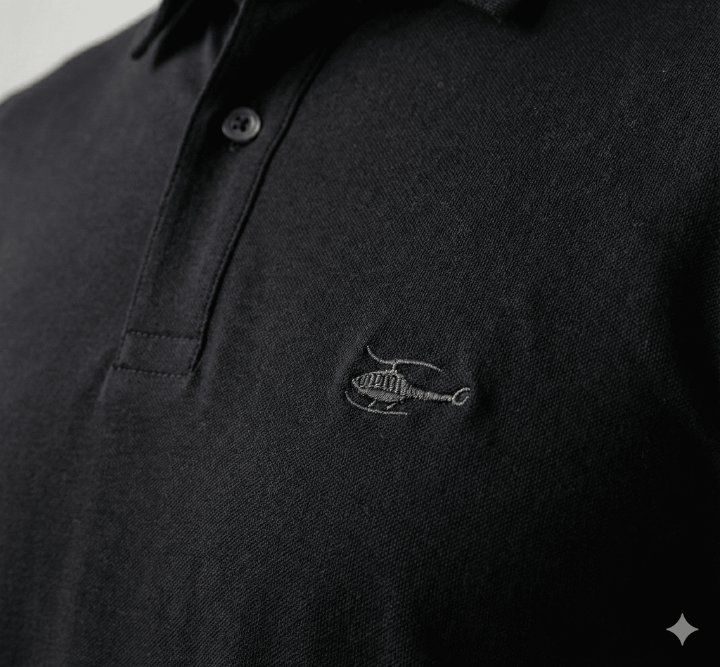 Camisa Polo Sallo Jeans Preta
